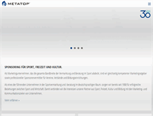 Tablet Screenshot of metatop.de